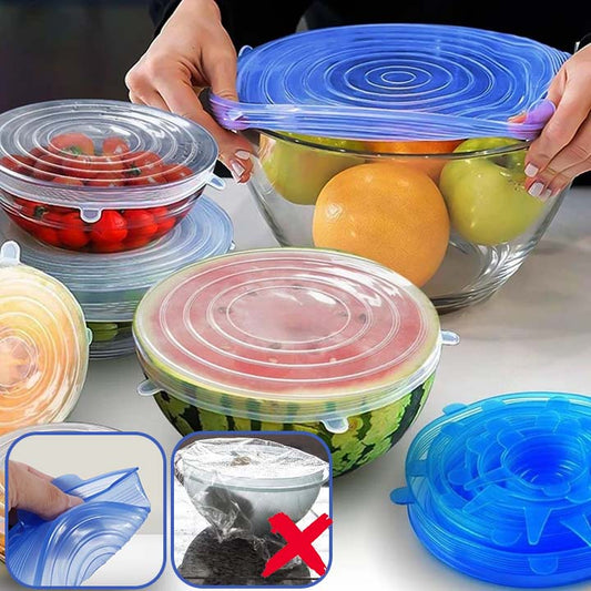 SILIC’O FRESH™ | COUVRE - PLATS EXTENSIBLES EN SILICONE ÉCO - RESPONSABLE - CuisinoLand